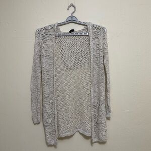 Cynthia Rowley‎ Beige Open-Knit Cardigan